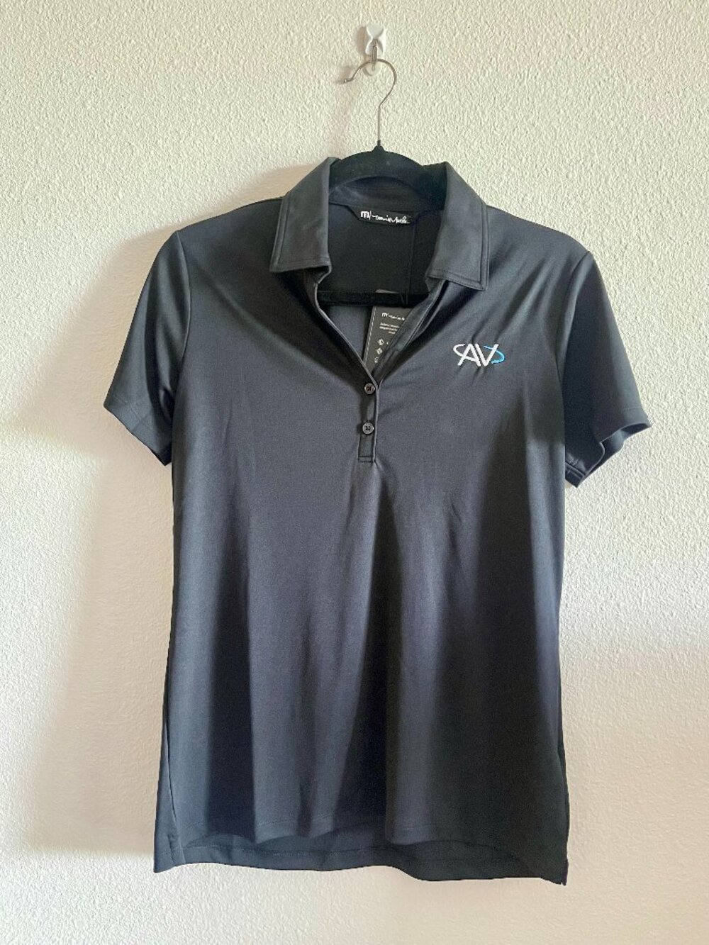 NWT Travis Mathew Women’s Black Golf Polo Shirt Size Small S Performance